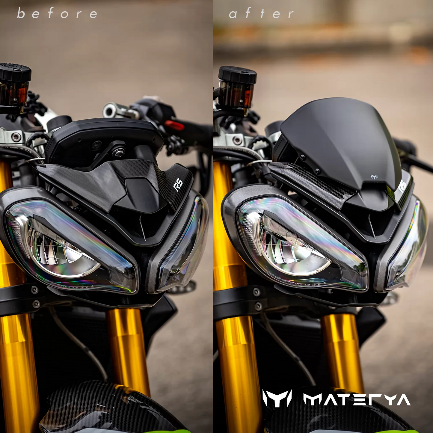 MATERYA Windschutzscheibe | TRIUMPH STREET TRIPLE 765 (2023+)