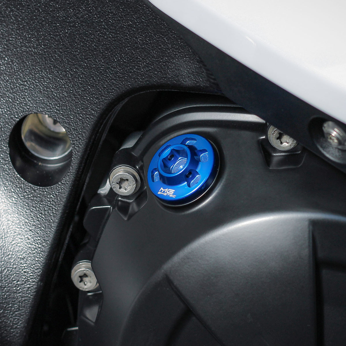 Bouchon de remplissage d'huile MG BIKETEC finition anodisée