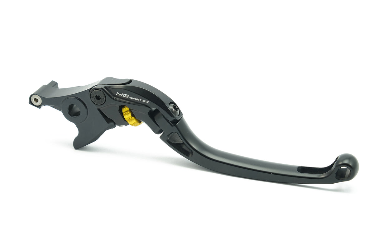 Levier de frein long MG BIKETEC noir avec molette or