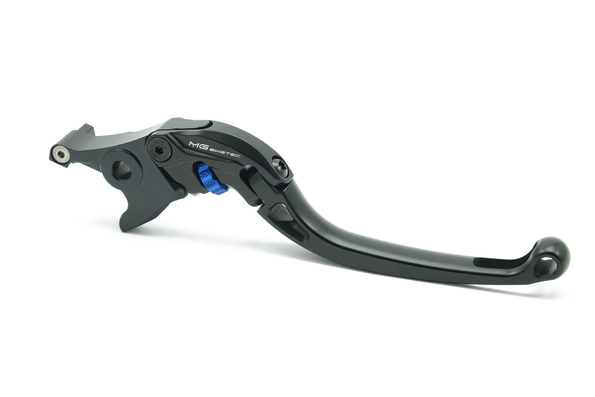 Levier de frein long MG BIKETEC noir avec molette bleue