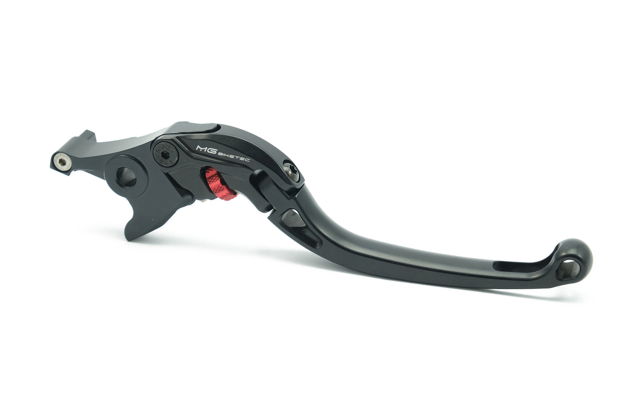 Levier de frein long MG BIKETEC noir avec molette rouge