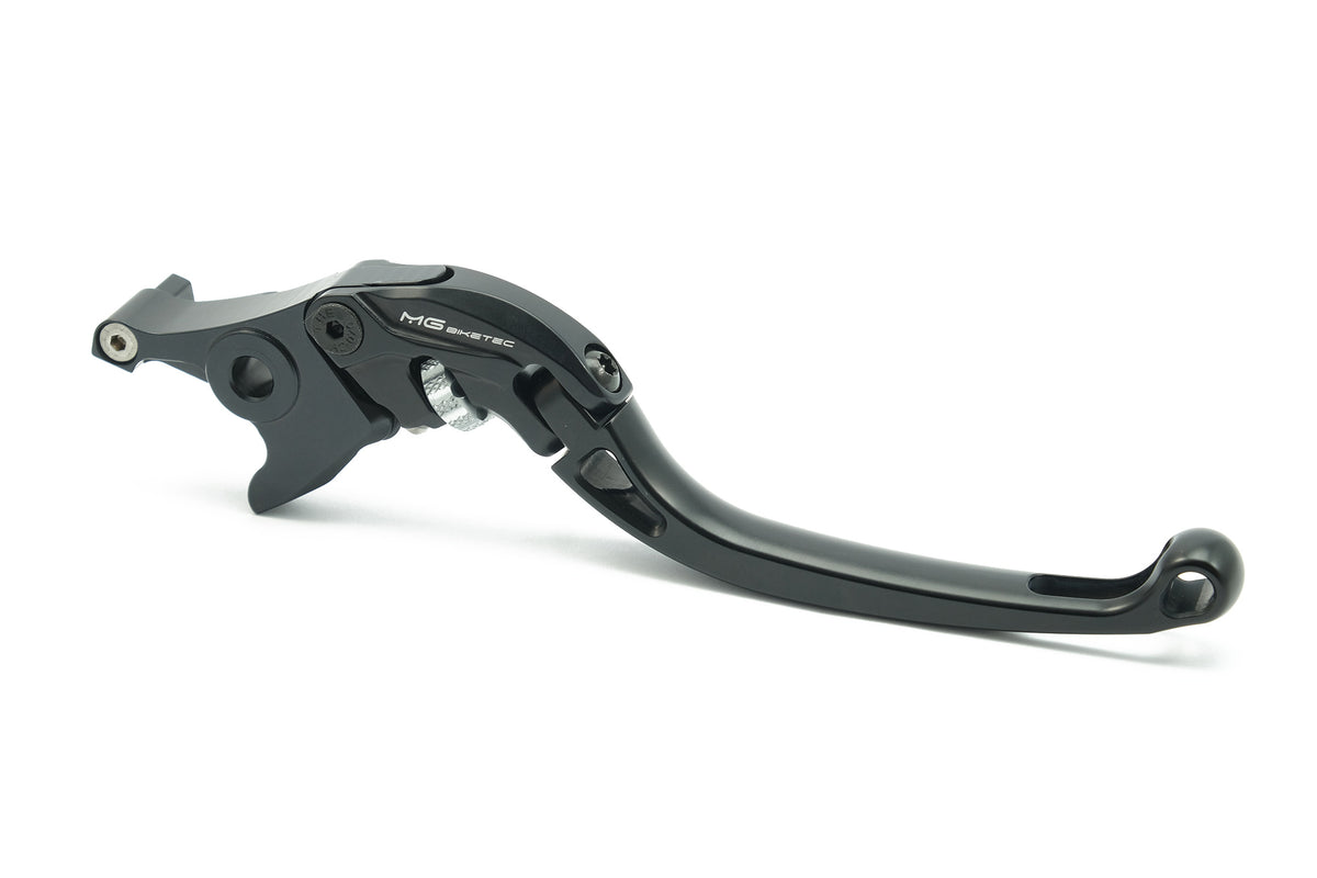Levier de frein long MG BIKETEC noir avec molette argent mat