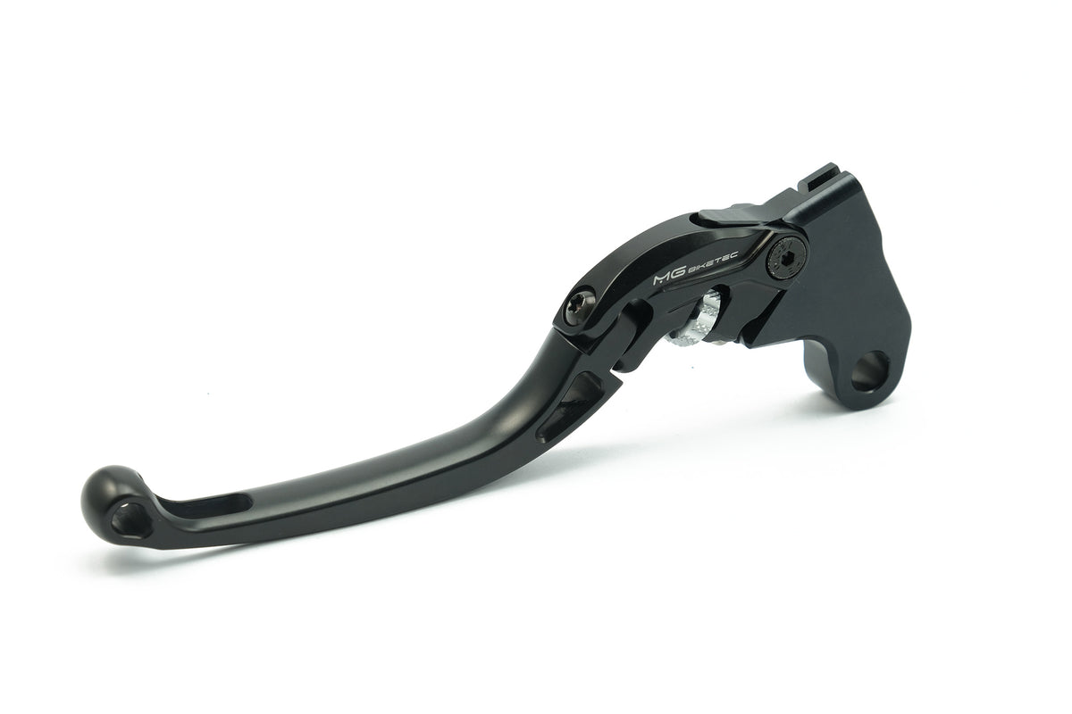 Levier d'embrayage long MG BIKETEC avec molette argent mat