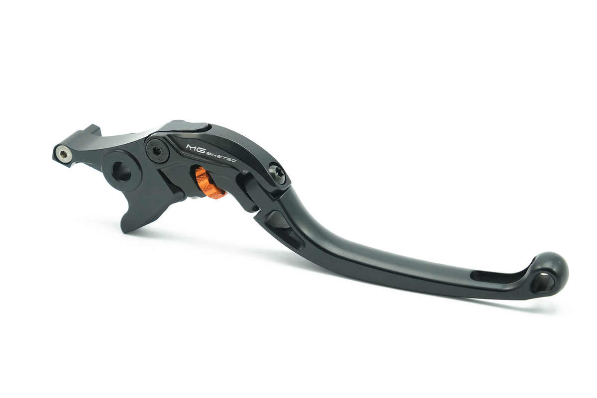 Levier de frein long MG BIKETEC noir avec molette orange