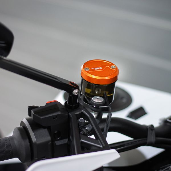 Couvercle de réservoir de frein avant MG BIKETEC orange monté