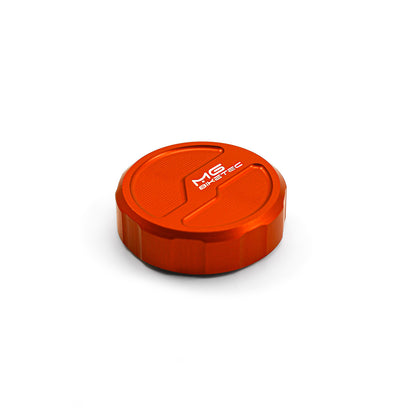 Couvercle de réservoir MG BIKETEC orange, vue de détail