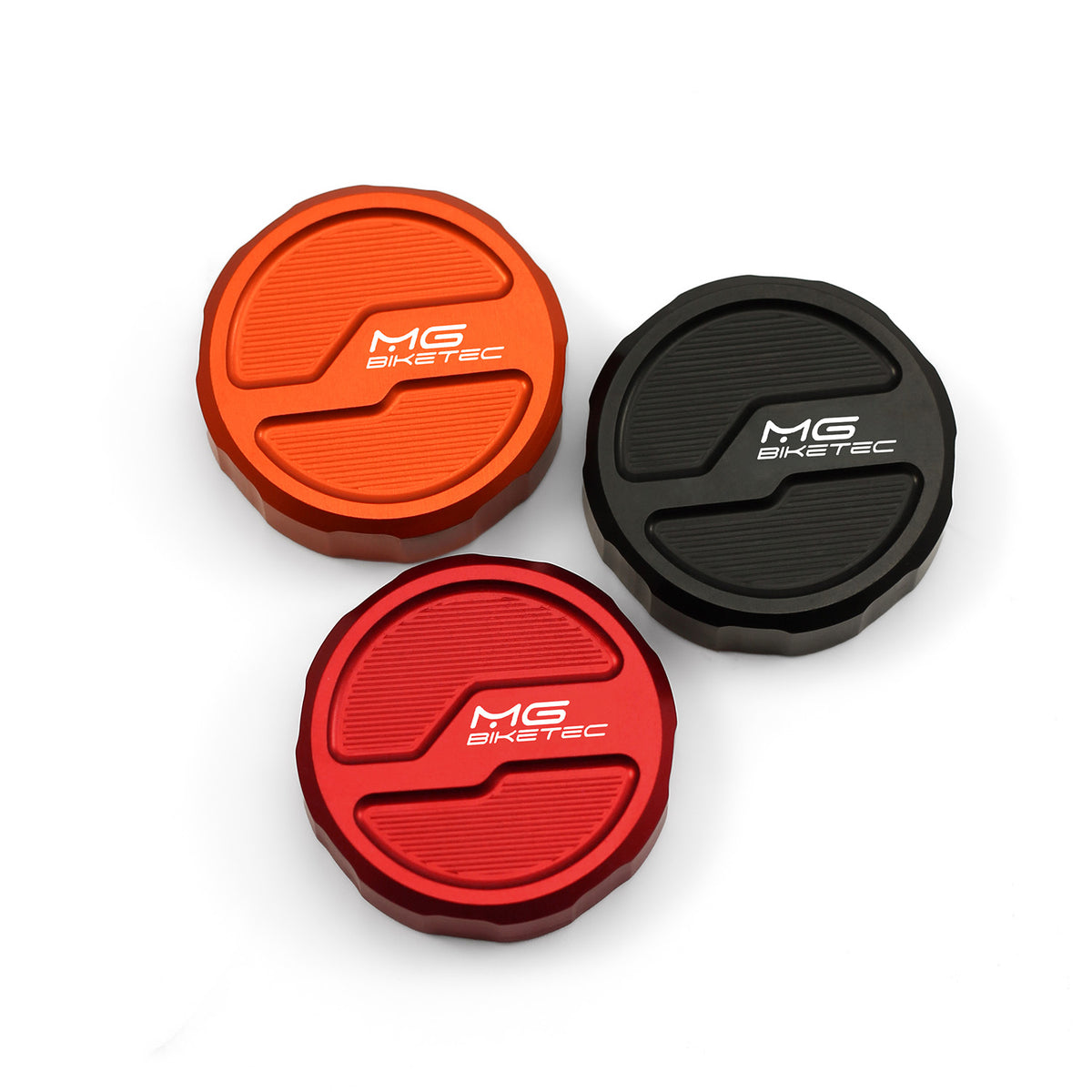 Couvercle de réservoir de frein arrière MG BIKETEC, finitions