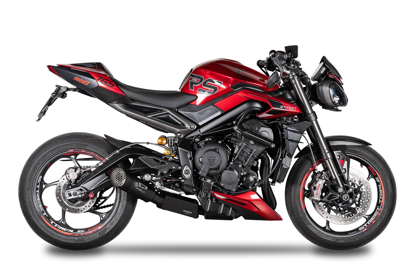 Ligne Complète "Homologuée" SPARK GRID-O Noire | TRIUMPH STREET TRIPLE 765 RS (2023+)