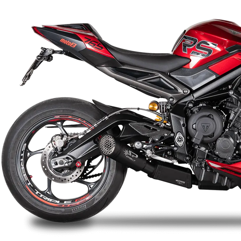 Ligne Complète "Homologuée" SPARK GRID-O Noire | TRIUMPH STREET TRIPLE 765 RS (2023+)