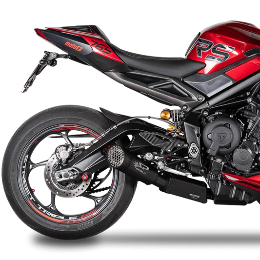 Ligne Complète "Homologuée" SPARK GRID-O Noire | TRIUMPH STREET TRIPLE 765 RS (2023+)