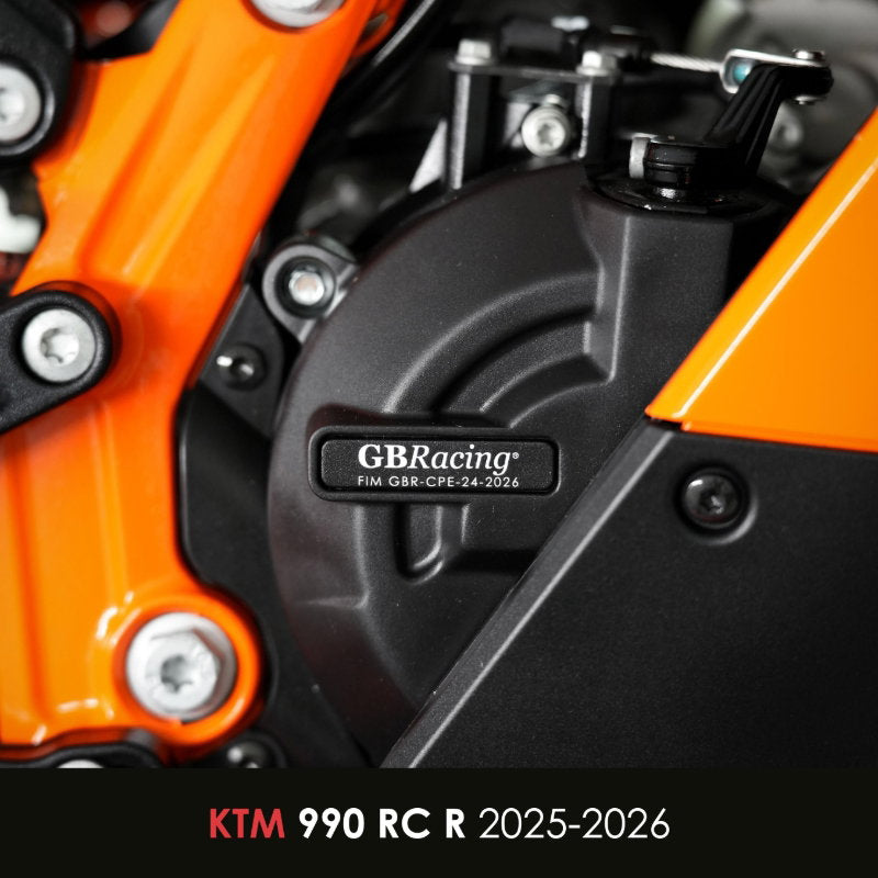 Protection de carter d'embrayage GB RACING montée sur KTM 990 RC R