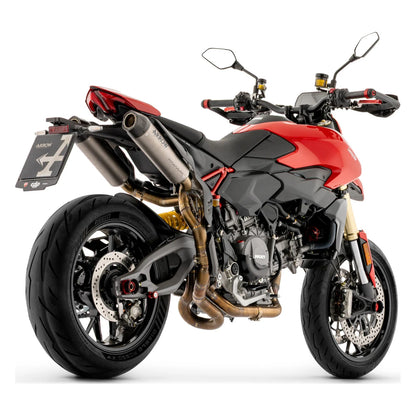 Raccord décatalyseur titane Racing ARROW — DUCATI Hypermotard V2 / SP vue trois-quarts
