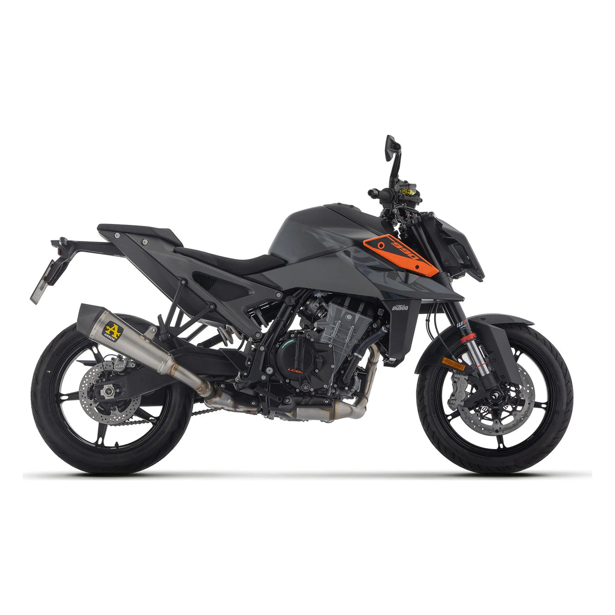 KTM DUKE 990 / R équipée du silencieux ARROW X-Kone, vue de profil