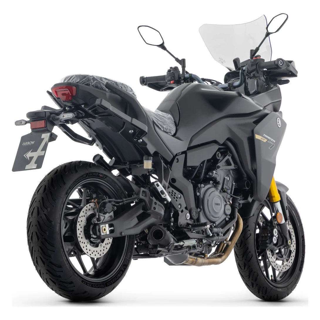Ligne complète ARROW Icon Racing aluminium Dark pour YAMAHA TRACER 7 / GT (2025+) - trois-quarts