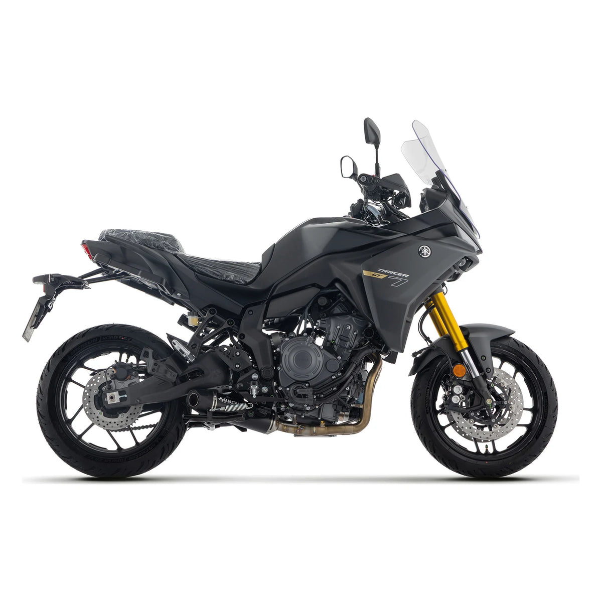 Ligne complète ARROW Icon Racing aluminium Dark pour YAMAHA TRACER 7 / GT (2025+) - profil entier