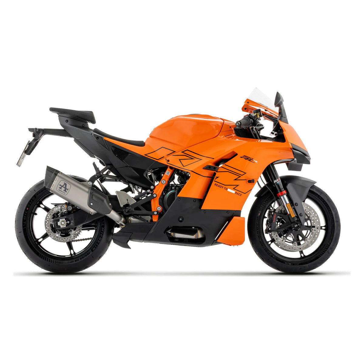 Silencieux ARROW Pista titane sur KTM 990 RC R - profil complet