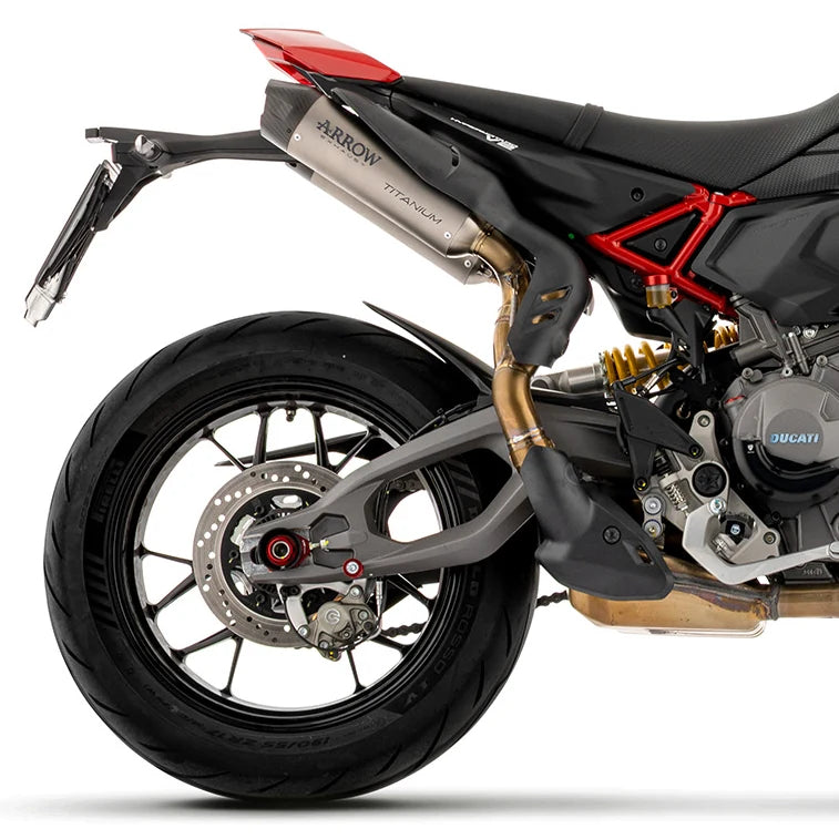 Silencieux Round-Sil Racing ARROW titane — DUCATI Hypermotard V2