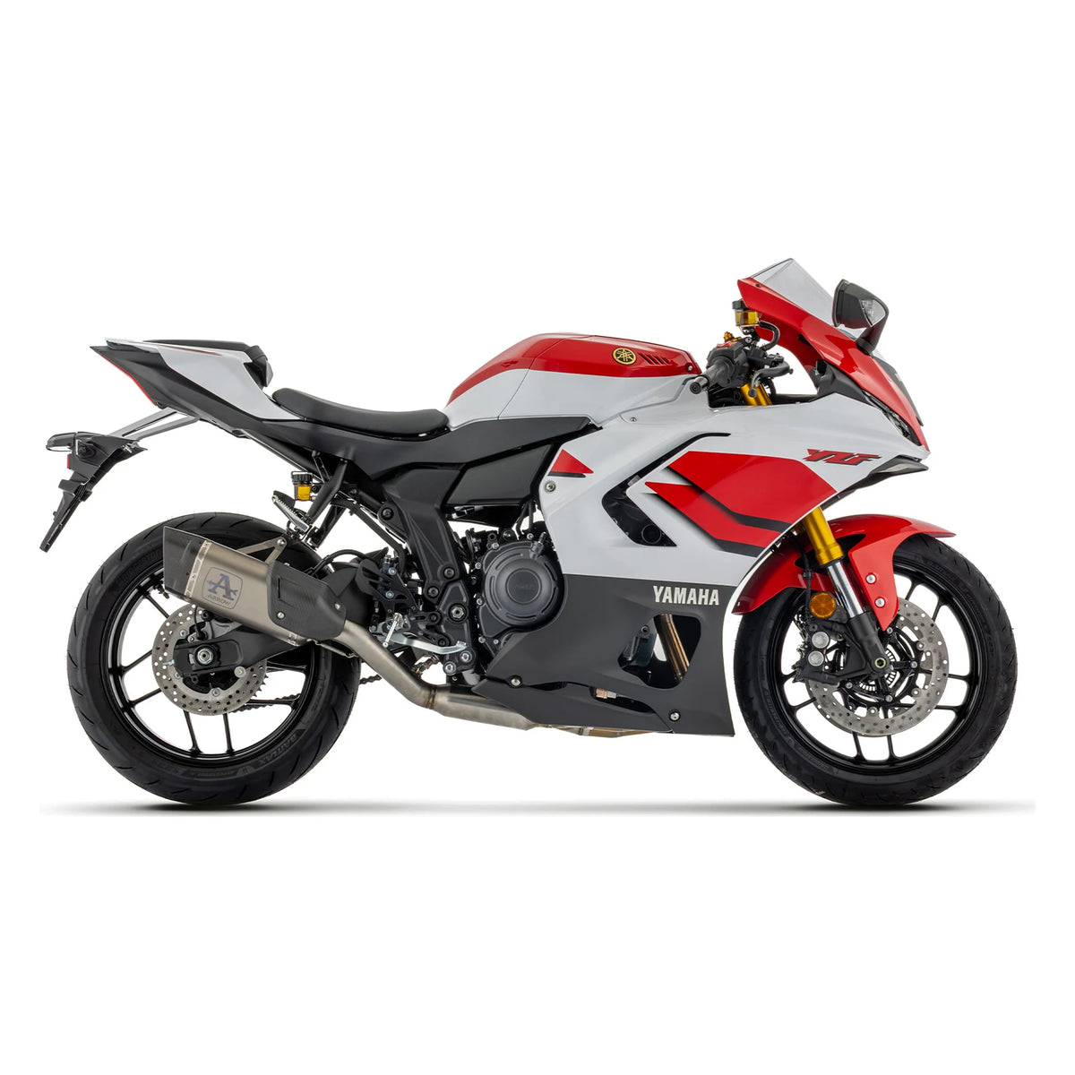 Ligne complète Racing ARROW Pista pour YAMAHA R7 (2026+) - vue de profil entière
