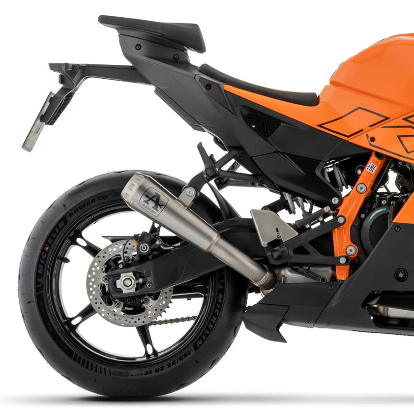 Silencieux ARROW Pro-Race homologué sur KTM 990 RC R - profil
