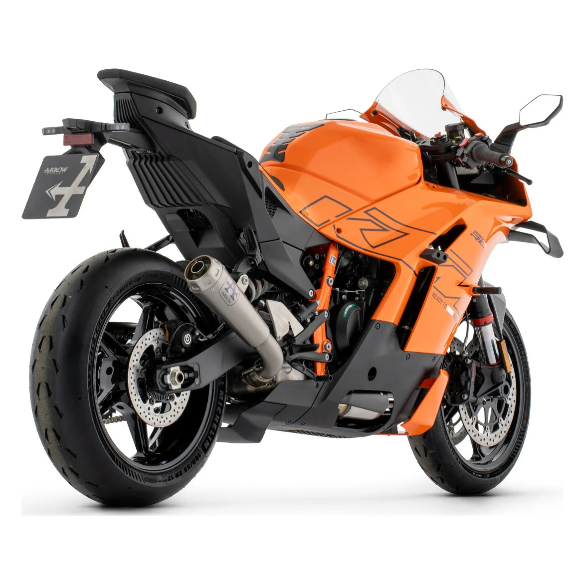 Silencieux ARROW Pro-Race homologué sur KTM 990 RC R - trois-quarts