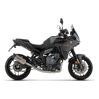 Vue de profil de la YAMAHA TRACER 7 / GT équipée de la ligne ARROW