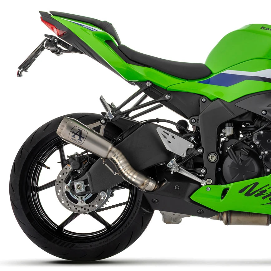 Silencieux ARROW Pro-Race 77522PR monté sur KAWASAKI NINJA ZX-6R - profil