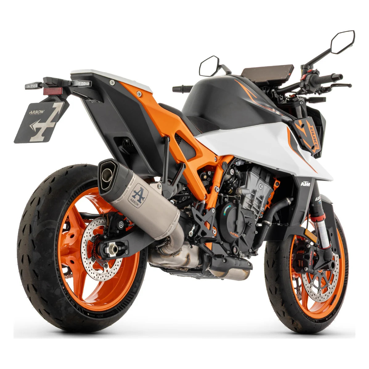 Silencieux ARROW Pista pour KTM DUKE 990 / R - trois-quarts
