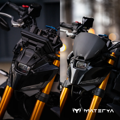 MATERYA Matte Carbon Windshield | YAMAHA MT09 (2024+)