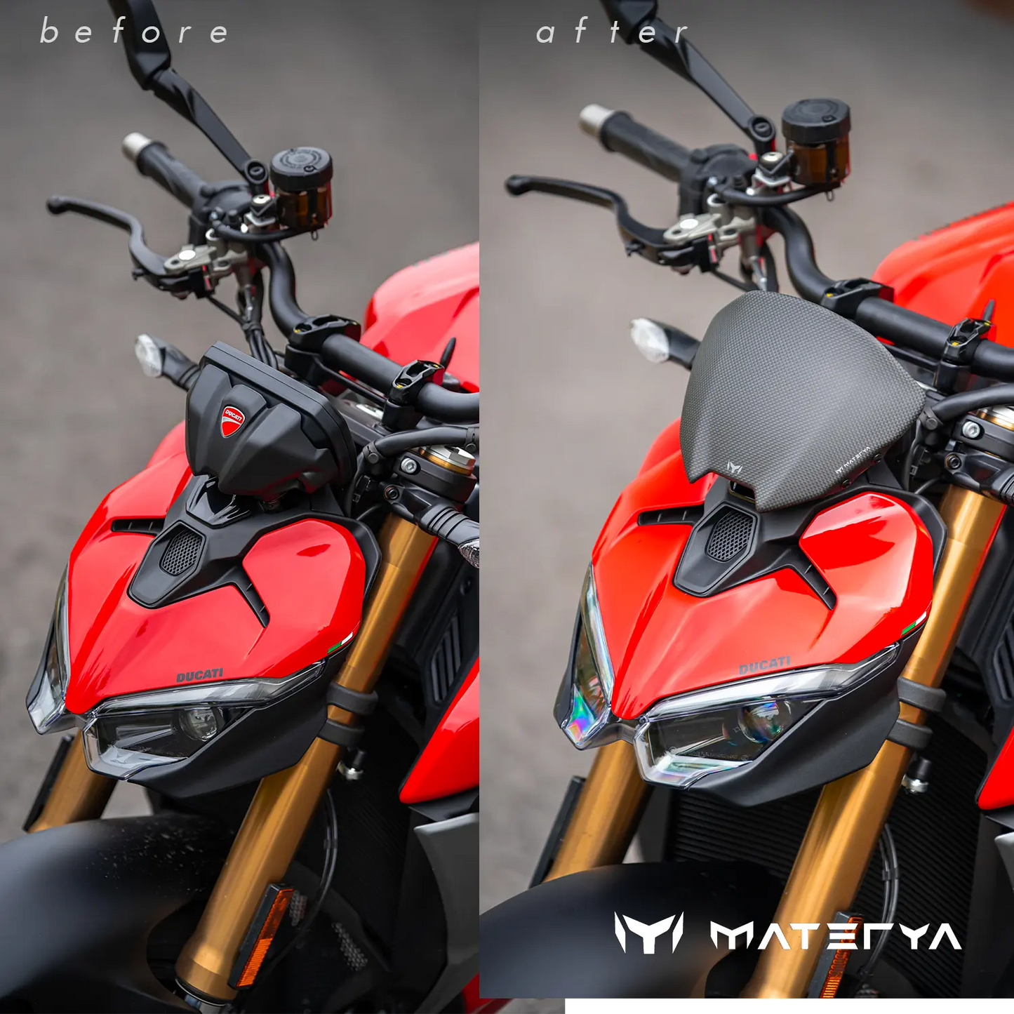 Saute-Vent en Carbone MATERYA | DUCATI STREETFIGHTER V2 / S (2025+)