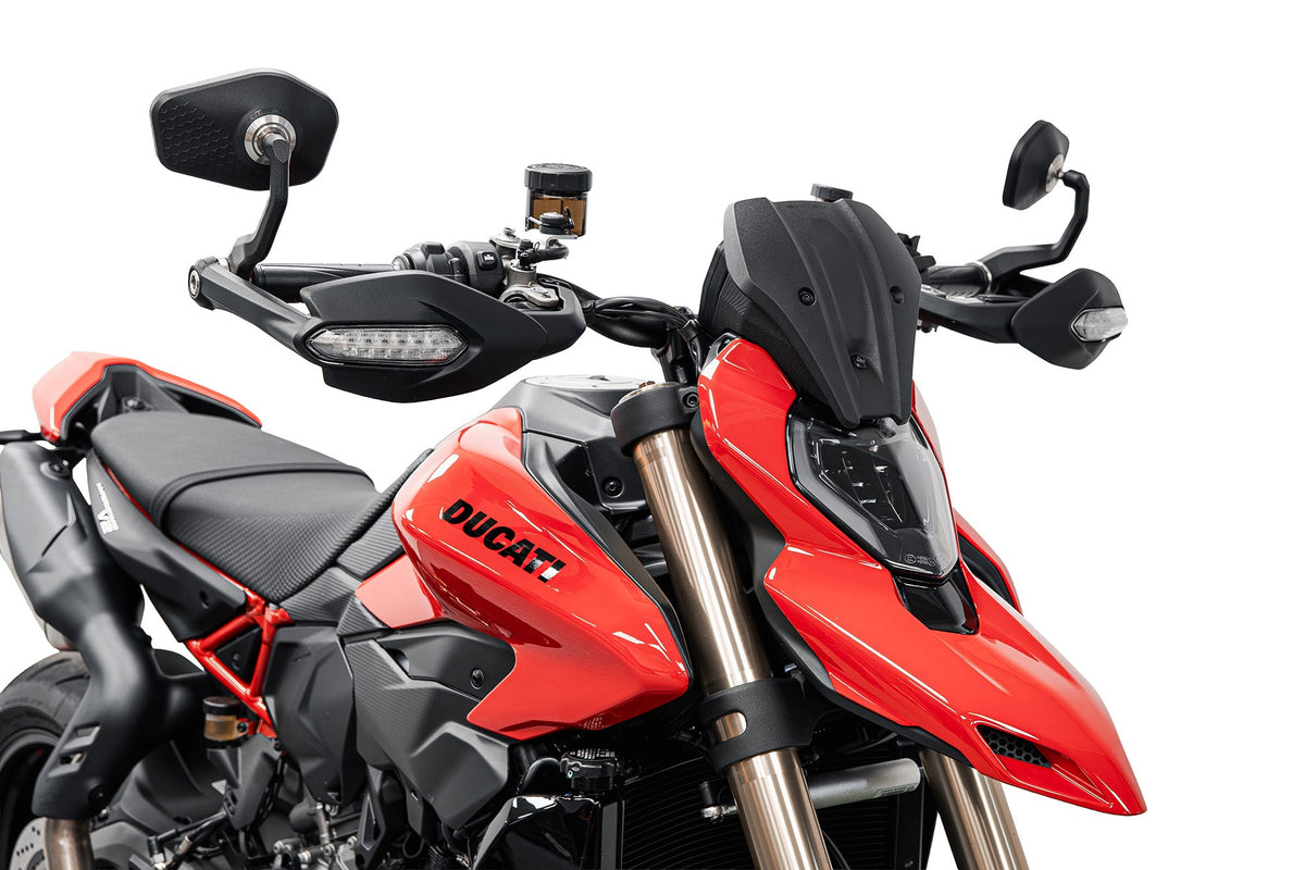 Rétroviseurs embouts de guidon Sport EVOTECH montés sur DUCATI HYPERMOTARD V2 / SP - vue 2