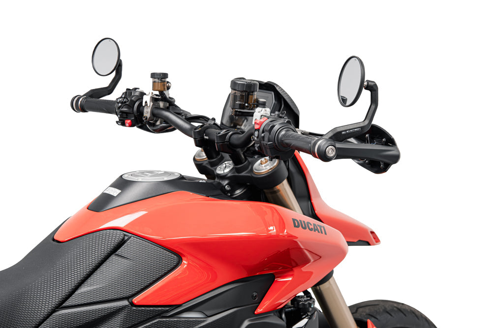 Rétroviseurs Retro EVOTECH montés sur DUCATI HYPERMOTARD V2 / SP (2026+) - vue 2