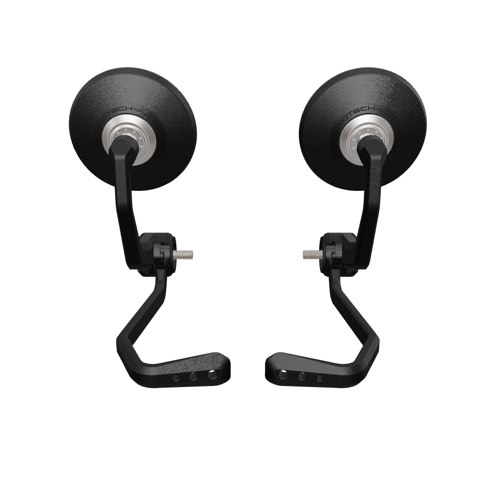 Aperçu 3D du kit rétroviseurs rétro et protections de leviers EVOTECH pour KAWASAKI Z1100 / SE