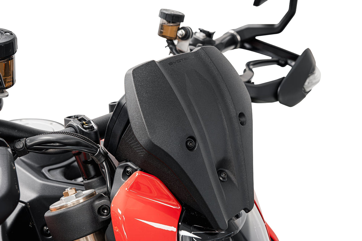 Saute-vent EVOTECH monté sur DUCATI HYPERMOTARD V2 / SP (2026+) - vue 1