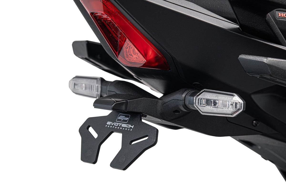 Support de plaque court EVOTECH monté sur HONDA CB1000GT - vue arrière
