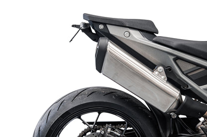 Support de plaque court EVOTECH monté sur KTM 790 DUKE - vue de détail