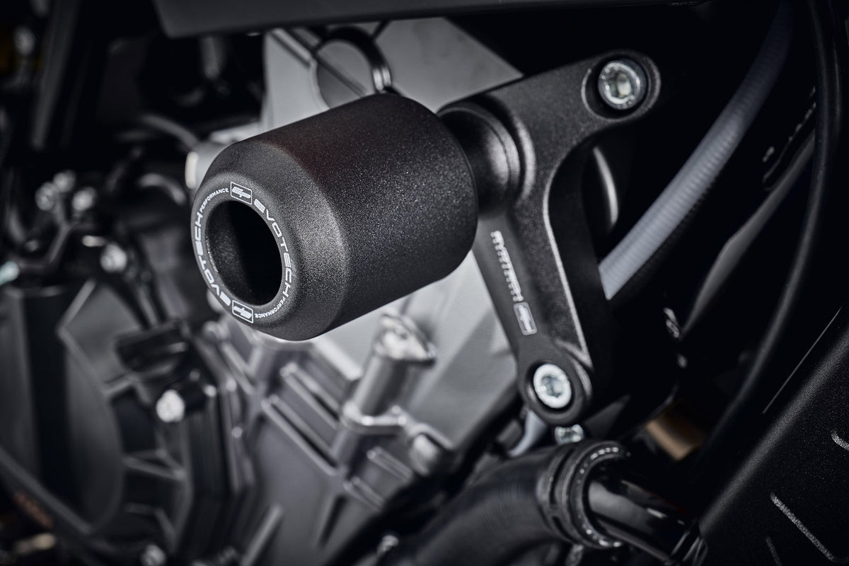 Vue latérale des protections de cadre EVOTECH pour KTM 790 DUKE (2027+)