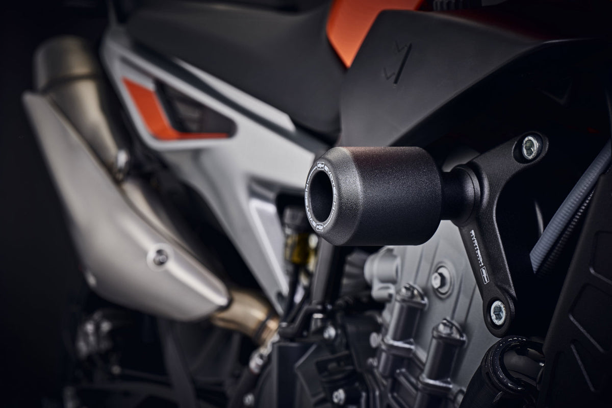 Détail des protections de cadre EVOTECH pour KTM 790 DUKE (2027+)
