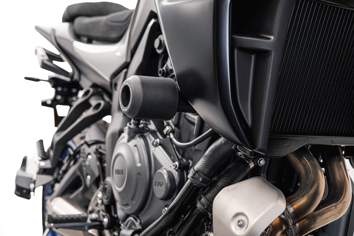 Protections de cadre EVOTECH montées sur YAMAHA TRACER 7 / GT (2025+)