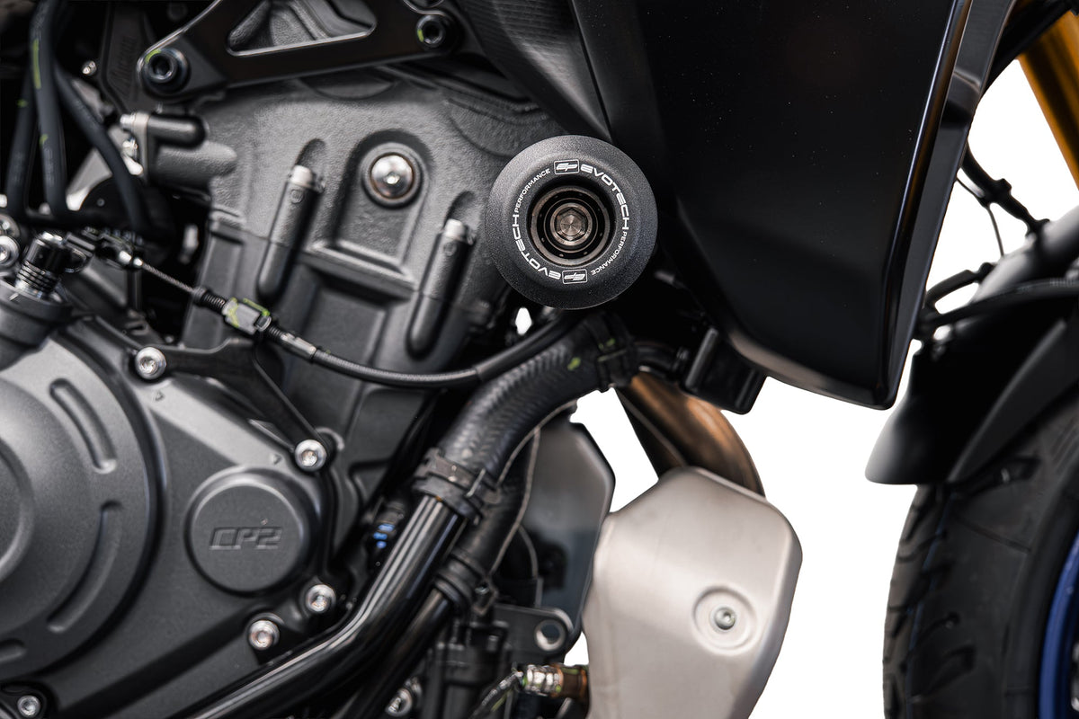 Protections de cadre EVOTECH montées sur YAMAHA TRACER 7 / GT (2025+)