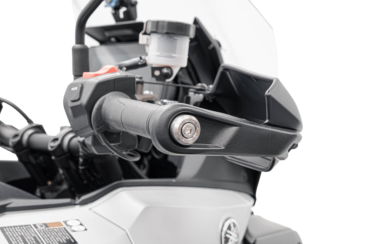 Embouts de guidon EVOTECH montés sur YAMAHA TRACER 9 - vue 2