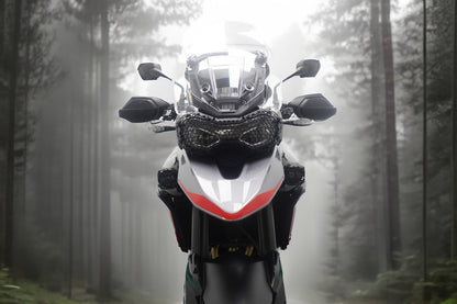 Grilles de feux additionnels EVOTECH montées sur TRIUMPH TIGER 900