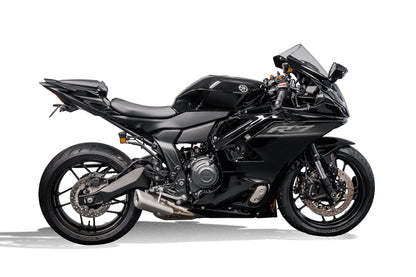 Support de plaque EVOTECH monté sur YAMAHA R7 2026 - profil