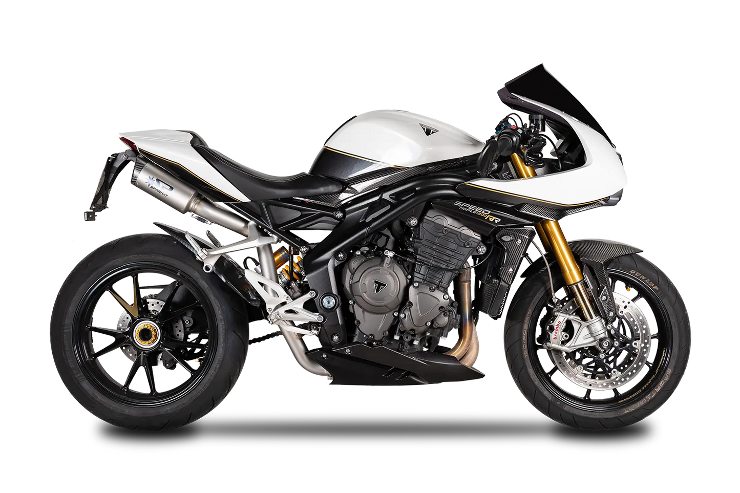 Demi-ligne "Racing" SPARK DOUBLE DYNO Carbone | TRIUMPH SPEED TRIPLE 1200 RS / RR