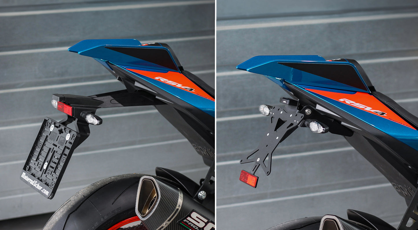 Support de Plaque Court MG BIKETEC | APRILIA RSV4 1100 (2025+)