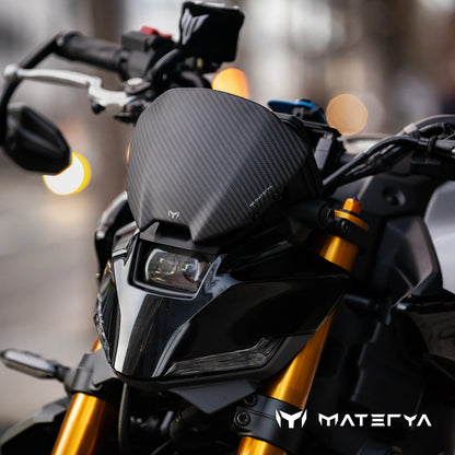 MATERYA Matte Carbon Windshield | YAMAHA MT09 (2024+)