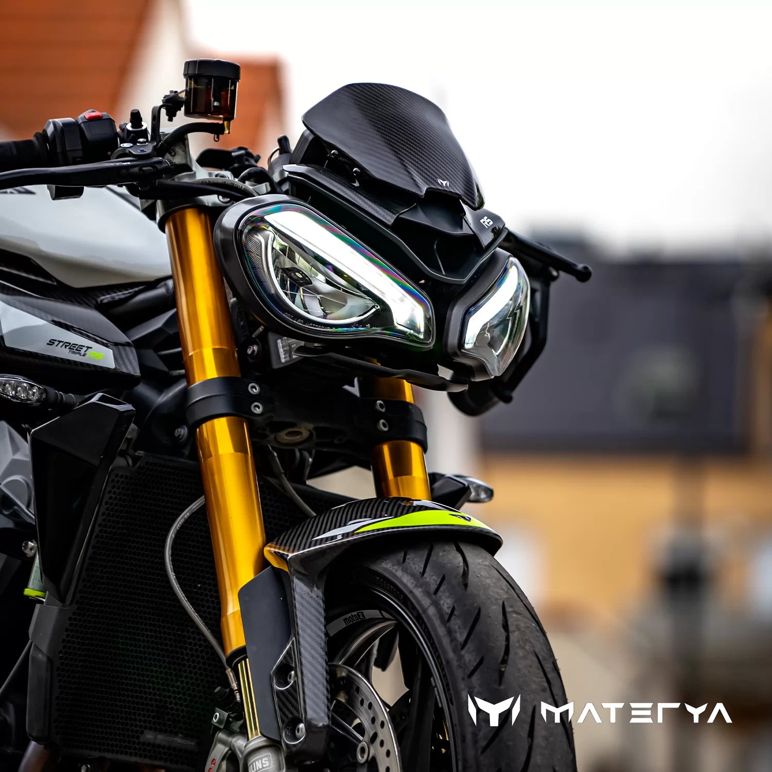 Cupolino Parabrezza Per Triumph Street Triple 765RS/RS Moto2 2023 - Schermo In ABS, Protezione Vento E Pioggia - Foto 3