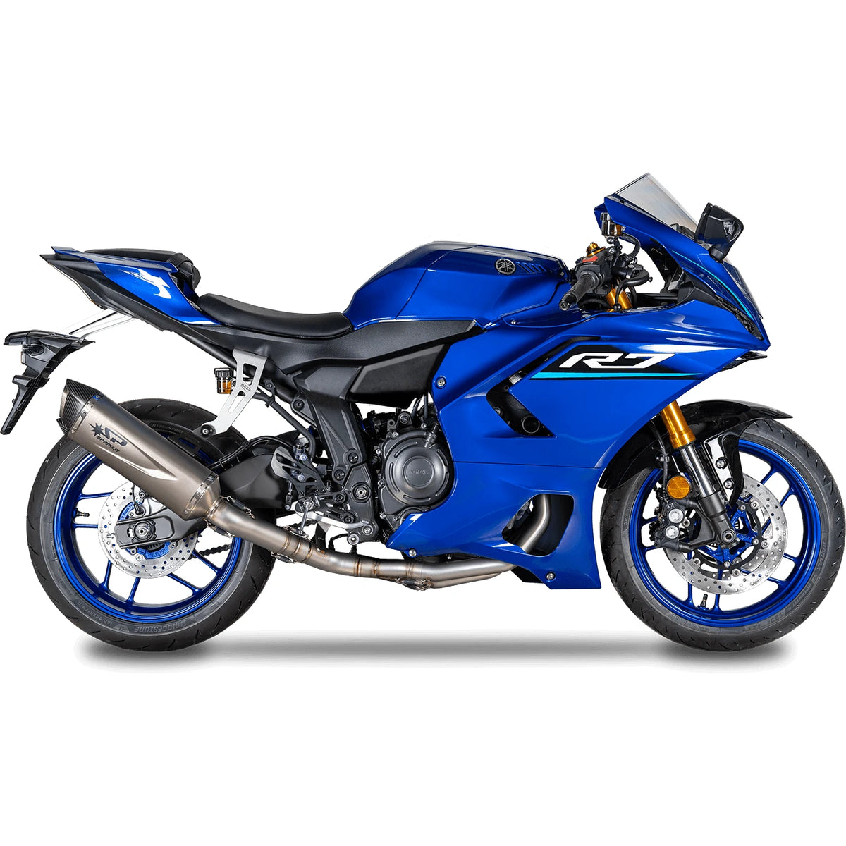 Ligne complète SPARK FORCE EVO montée sur YAMAHA R7 - profil entier