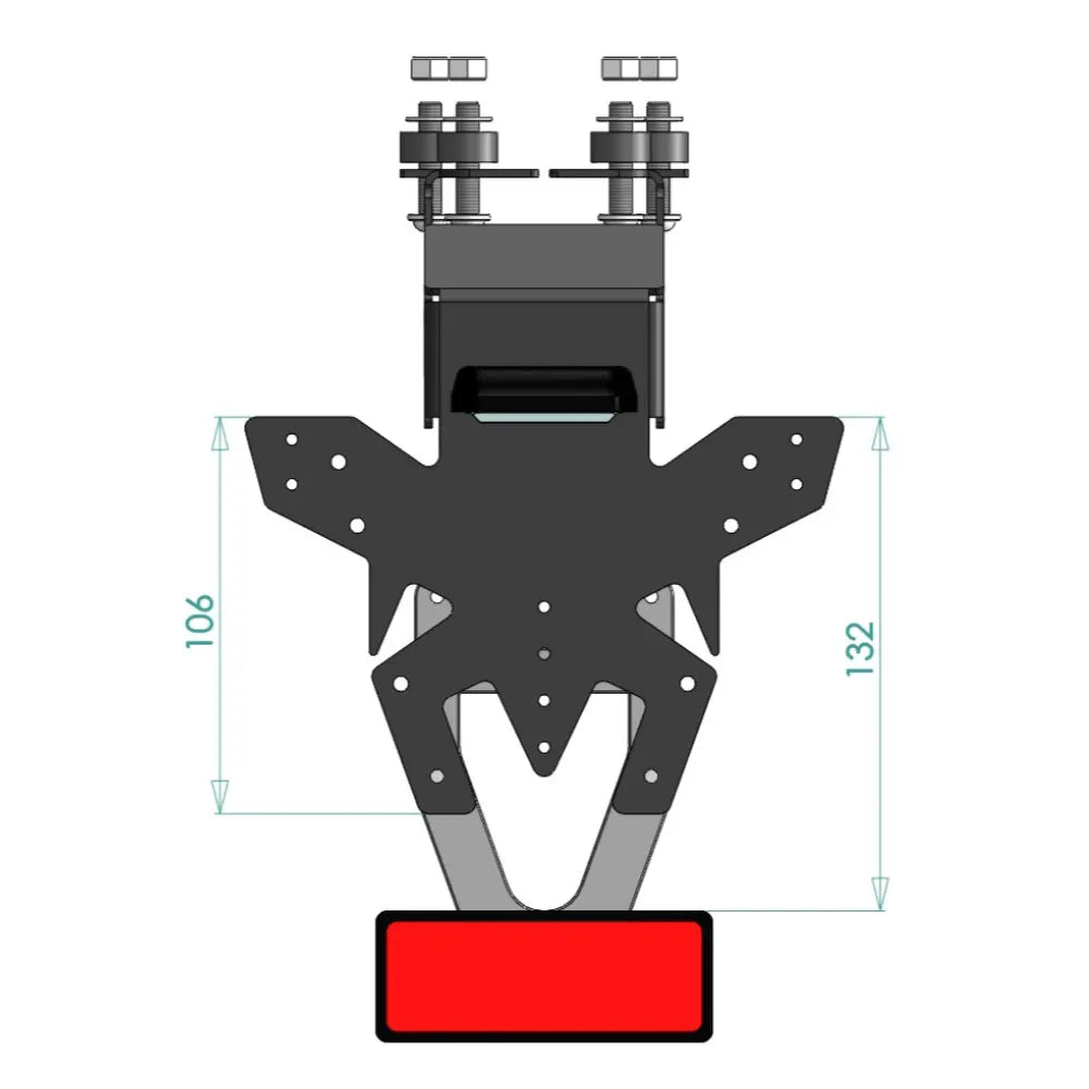 Support de Plaque Court ACCESS DESIGN | KAWASAKI ZH2