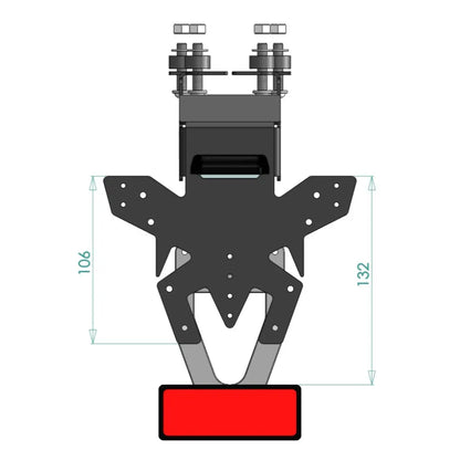 Support de Plaque Court ACCESS DESIGN | KAWASAKI ZH2