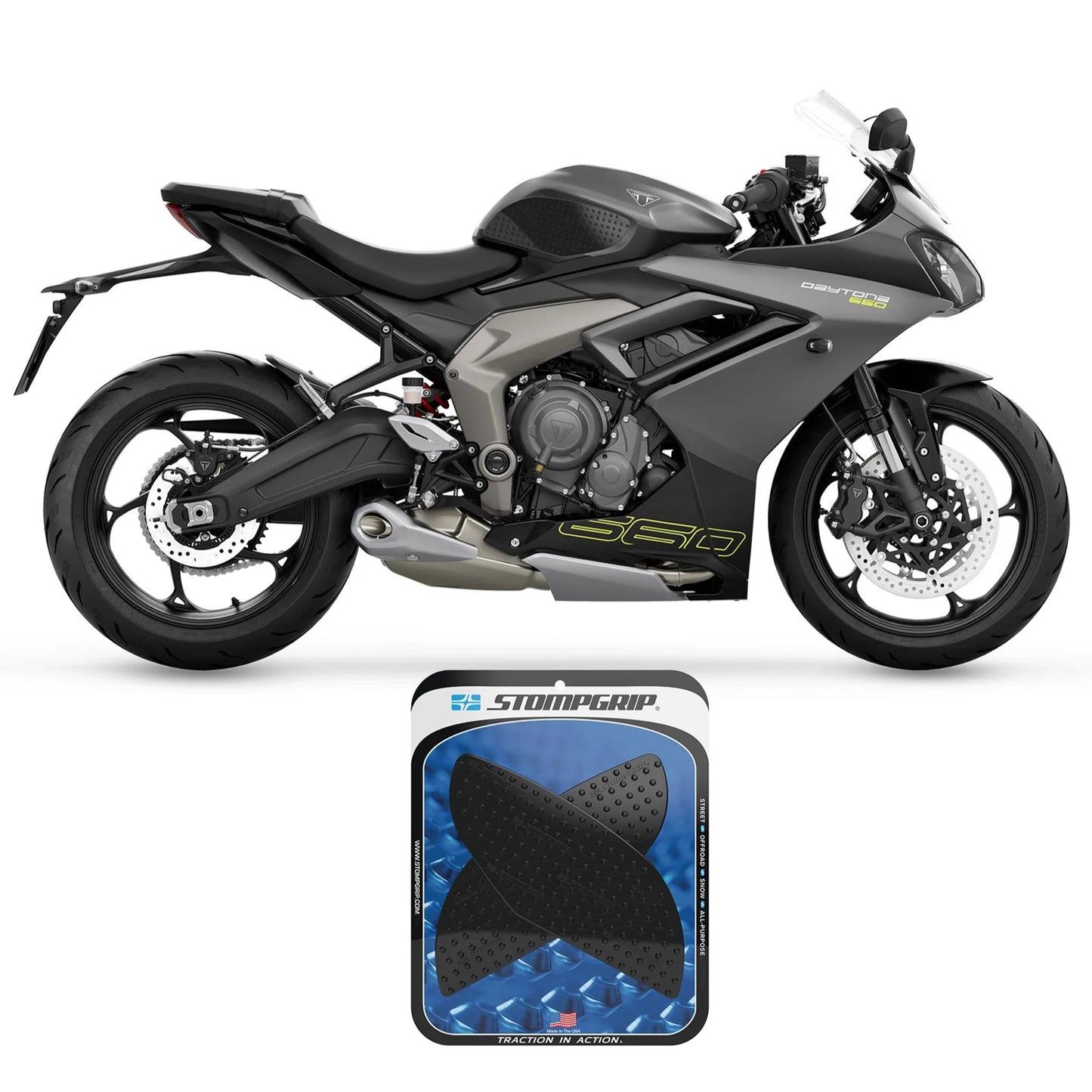 Grips de Réservoir STOMPGRIP | TRIUMPH DAYTONA 660